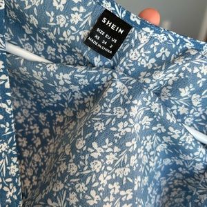 SHEIN blue flowered romper